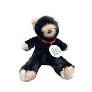 Rare Vintage Trading post Real Mink Fur Plush Teddy Bear‎